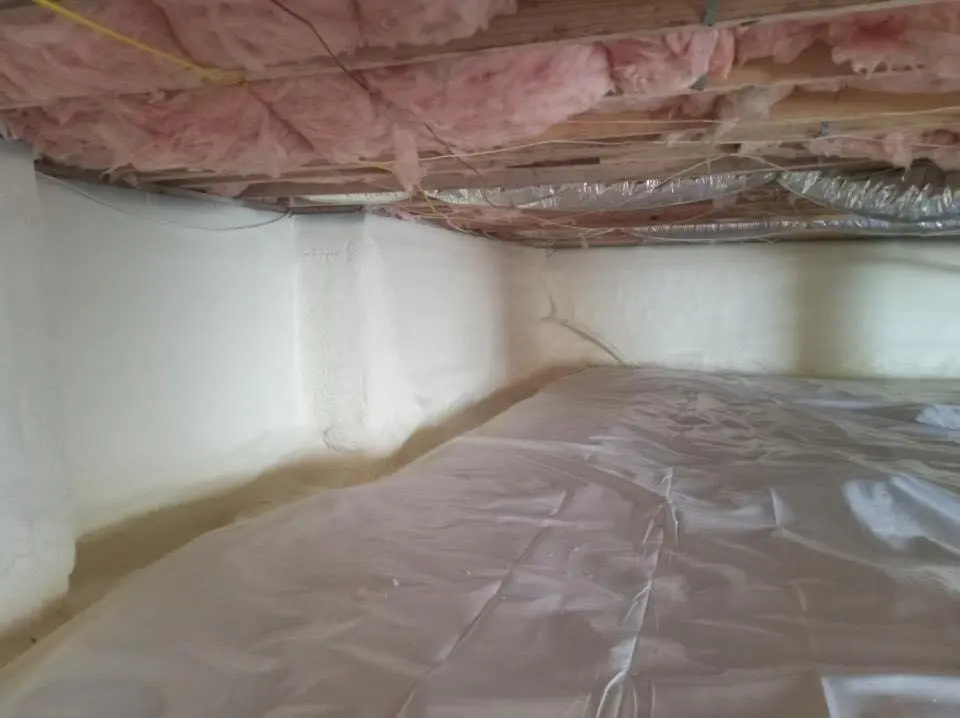 Crawl space encapsulation with closed-cell spray foam for Spray Foam Roofing Repair in Canton